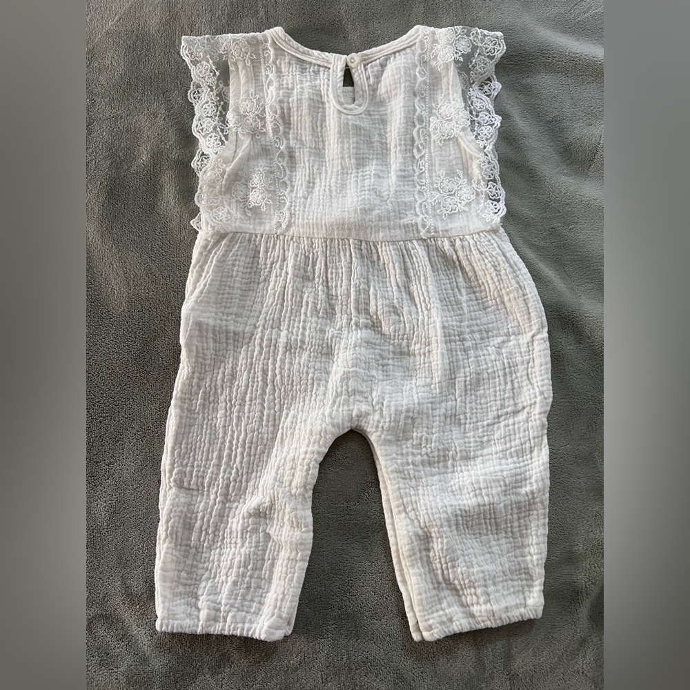 White Lace Baby Romper